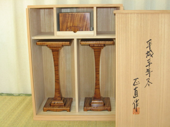 ヤフーオークション 出品代行 トウシン 奥山正直作楓杢拭漆古色仕上駒 