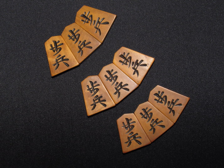 将棋 駒 天竜作 彫駒平箱天童楷書