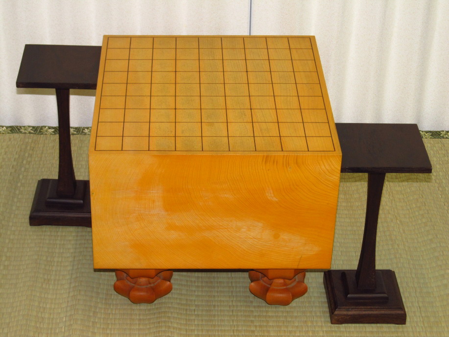 鱗屋碁盤店/日本産本榧柾目六寸将棋盤/紫檀駒台盤覆 ヤフー 