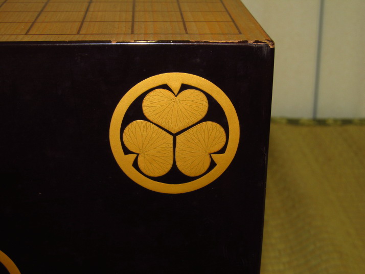大名道具/葵紋金蒔絵碁盤・碁笥・日本産蛤碁石(MS360) トウシン盤駒店 